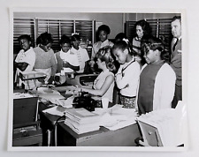 1971 Plymouth MI Burroughs Corp African American Students Office Tour VTG Photo picture