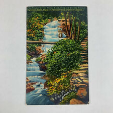Postcard Pennsylvania Harrison State Park PA Seven Falls Turkey Path 1940s Linen picture