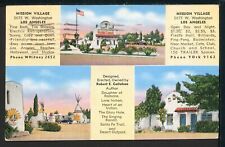 1941 Mission Village (demolished) Los Angeles CA Vintage Roadside Postcard RS picture