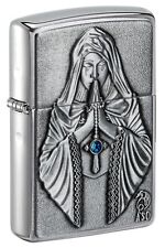 Zippo Anne Stokes Gothic Prayer Emblem Pocket Lighter 49756-094292 picture