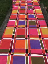 Vintage 1960s Jack Lenor Larsen?  Bright Color Block Upholstery Fabric 7 Yards picture