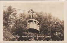1938 RPPC Postcard Cannon Mt., New Hampshire Aerial Tramway Skiers UNP  5003.9 picture