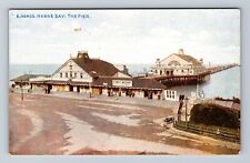 Herne Bay Kent England, The Pier, Fancy Bazaar, Pavilion, Vintage Postcard picture