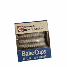 Vintage Reynolds Baker’s Choice Midget Size Foil Midget Bake Cups 2 Inch 48 Ct picture