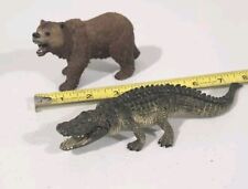 Schleich Alligator Crocodile & Grizzly Bear Figure Lot Of 2  D-73527 picture