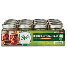 Glass Mason Jar w/ Lid & Band, Regular Mouth, 8 Ounces, 12 Count picture