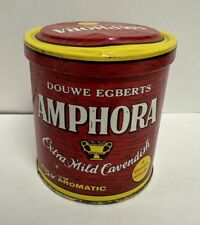 Vintage Amphora Douwe Egberts 7 Oz Red Tobacco Empty Tin Can picture