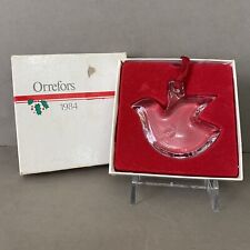 NIB 1984 Orrefors Sweden Dove of Peace Crystal Christmas Ornament ~ Signed ~ 1st picture