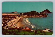 Mazatlán-Sinaloa, Panorama View Of High Waves, Antique Souvenir Vintage Postcard picture