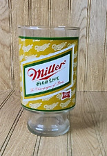 Vintage Miller High Life Beer Glass Large Size 6 3/4 Inches Tall picture