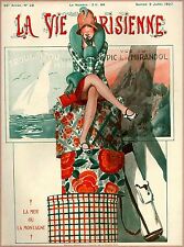 1927 La Vie Parisienne On Vacation French France Travel Advertisement Poster  picture