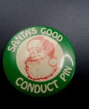 Santa Claus Pin Deb Kay Harrisburg Daily News Charity Christmas Conduct Button  picture