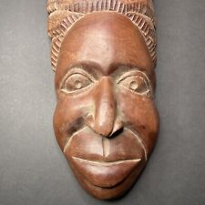 Antique 1920s-1940s Nigerian Nigeria African Mahogany Hardwood Mask Woman Female picture
