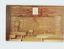 Postcard Interior of First Schoolhouse Old Fort Harrod State Park Kentucky USA picture