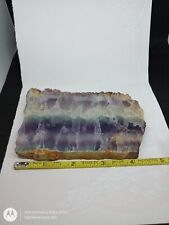 🔥 FLUORITE SLAB NEW MEXICO US 386 GR CABBING SAW LAPIDARY UV picture