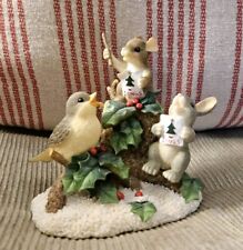 Charming Tails Everybody Sing Mouse Bird Rabbit Figurine 87/102 Christmas Fitz picture