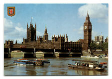 Postcard - Houses of Parliament and River Thames - London - Unposted picture