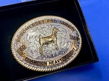 SOMERSET PA PRO SHOW LAMB 2012 CHAMPION HEAVYWEIGHT TROPHY DOUBLE S  BELT BUCKLE picture