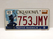 Oklahoma License Plate Native America Archer - Expired 2013 -  753JMY Delaware picture