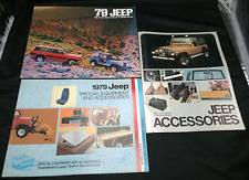 Vtg Orig Jeep and Accessories Lot of 3 Sales Brochures CJ-5 CJ-7 Cherokee Wagonr picture