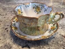 Vintage Napco Lusterware 3-Footed Tea Cup And Saucer #239 -Repaired Foot picture
