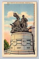 Springfield IL-Illinois, Naval Group Lincoln Monument Vintage Souvenir Postcard picture