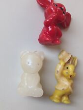 4 Vintage  Christmas GURLEY  And Avon Candles Mice Mouse Rabbit Bear picture