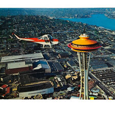 Space Needle Seattle USA c1960s Helicopter Flying Aerial View Seattle Washington picture
