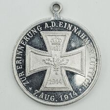 Original WW1 German Iron Cross medal 1914 Wilhelm Belgium Luttich battle victory picture