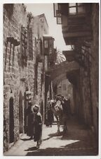 Fifth Station of the Cross Street View Jerusalem Real Photo Postcard RPPC picture
