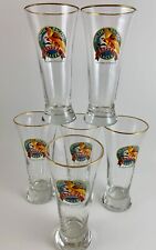 South Pacific Export~ Lager Beer Glass Gold Rim Papua, New Guinea~ Multiples picture