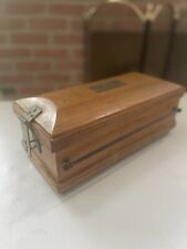 Vintage “THIS IS NO MUMMY, YOU DUMMY” Whiskey Coffin Wooden Casket Music Box picture