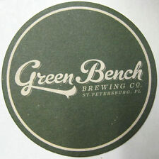 GREEN BENCH BREWING COMPANY Beer COASTER Mat, St. Petersburg, FLORIDA 2014 issue picture