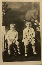 Antique Postcard, RPPC, AZO, Early 1900s, 2 Boys Portrait picture