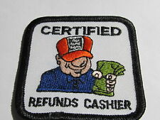 home depot collectibles certified  refunds cashier certified patch picture