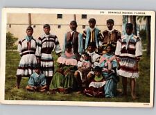 c1920 Family Of Seminole Indians Florida FL Postcard picture