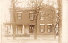 Vintage 1910's RPPC Photo Large House in Town Postcard picture