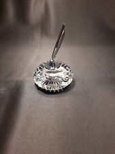 Vintage WATERFORD Crystal 2 3/4 inches Round Silver Chrome PEN HOLDER No Pen picture