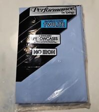 Vintage Performance by Spring Twilite 2 Blue Standard Pillow Cases Sealed 20x26 picture