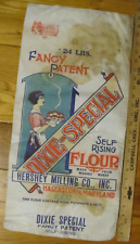 HERSHEY MILLS 24 lb. sack Cloth Flour Bag HAGERSTOWN MD Maryland DIXIE SPECIAL picture