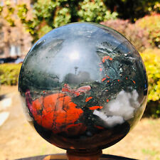 2260g  Natural Africa Blood Stone Quartz Crystal Sphere Ball Healing KH856 picture
