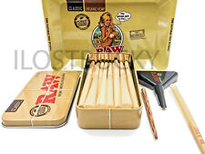  RAW MINI GIRL BUNDLE KIT - ROLLING TRAY+15 1 1/4 CONES+LOADER+Storage TIN+Tube picture