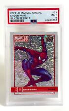 SPIDER-MAN #79 SILVER SPARKLE - 2021 UD MARVEL ANNUAL - PSA GRADED 9 MINT picture