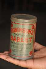 Vintage Robinson's Patent Barley Ad Litho Tin Box , England picture