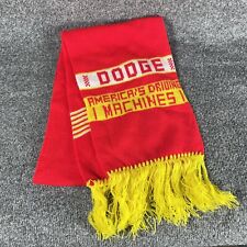 VINTAGE 70s DODGE Scarf Auto Winter Knit Americas Driving Machines Red Yellow picture