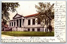 Postcard Public Library Green Bay Wisconsin Posted 1906 picture