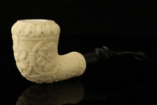 srv Premium Deluxe Carved Meerschaum Pipe with fitted case 14843 picture