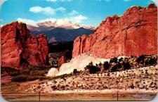 Vintage Colorado Springs CO Pikes Peak Garden of the Gods Postcard Unposted picture