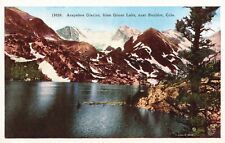 Postcard CO near Boulder Arapahoe Glacier from Goose Lake Linen Vintage PC J5983 picture