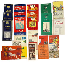 Lot of 24 Road Maps Travel Brochures Europe Paris France Italy Greece Vtg 1960s picture